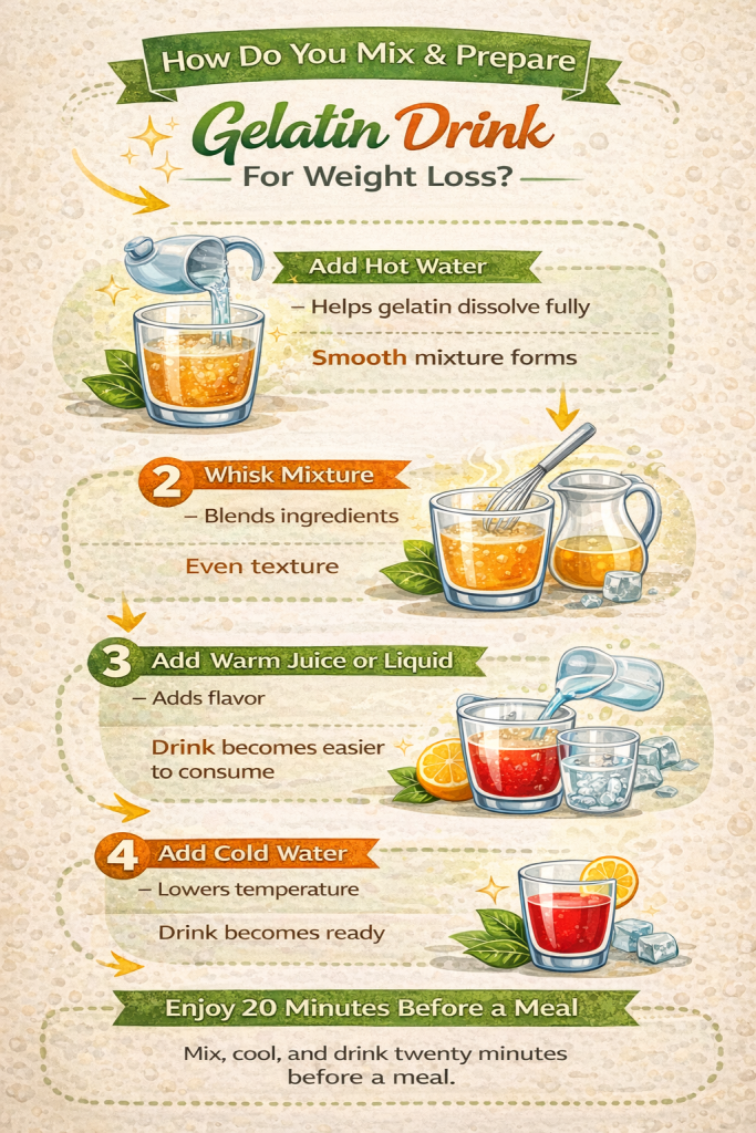 How Do You Mix and Prepare the Gelatin Drink for Weight Loss