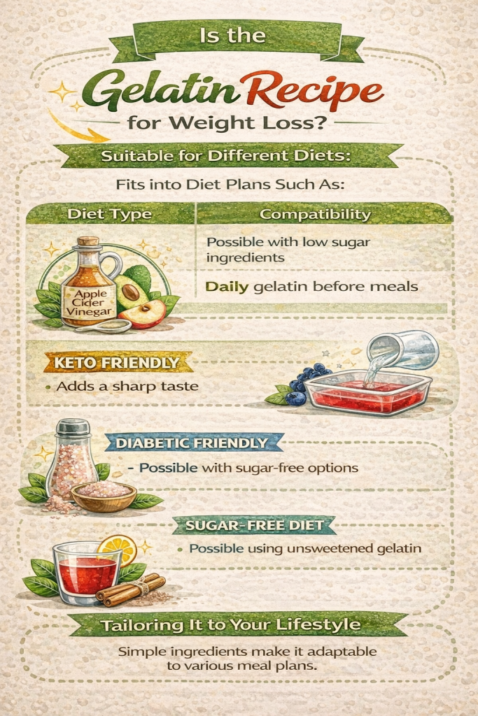 Is the Gelatin Recipe for Weight Loss Suitable for Different Diets? Is the Gelatin Recipe for Weight Loss Suitable for Different Diets?