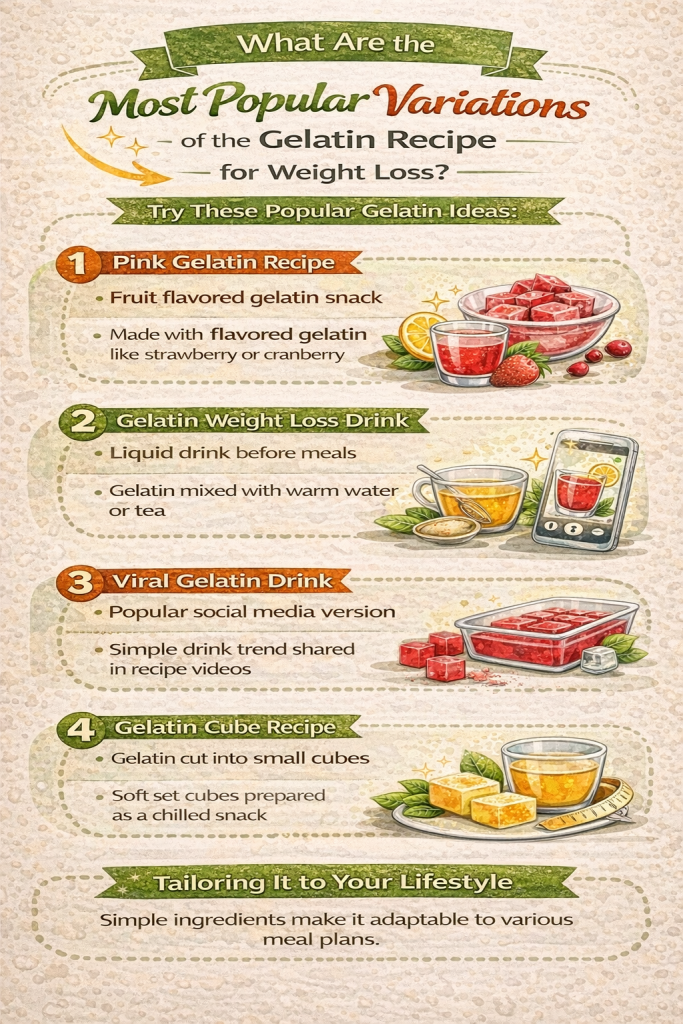 What Are the Most Popular Variations of the Gelatin Recipe for Weight Loss What Are the Most Popular Variations of the Gelatin Recipe for Weight Loss