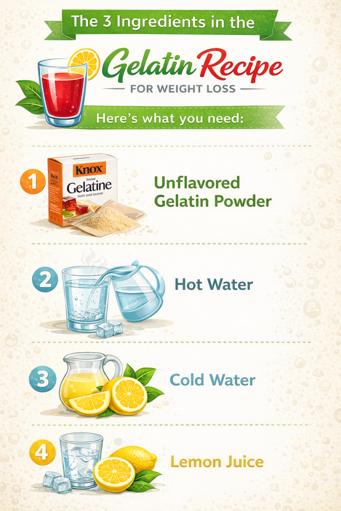 What Is the 3 Ingredient Gelatin Recipe for Weight Loss What Is the 3 Ingredient Gelatin Recipe for Weight Loss
